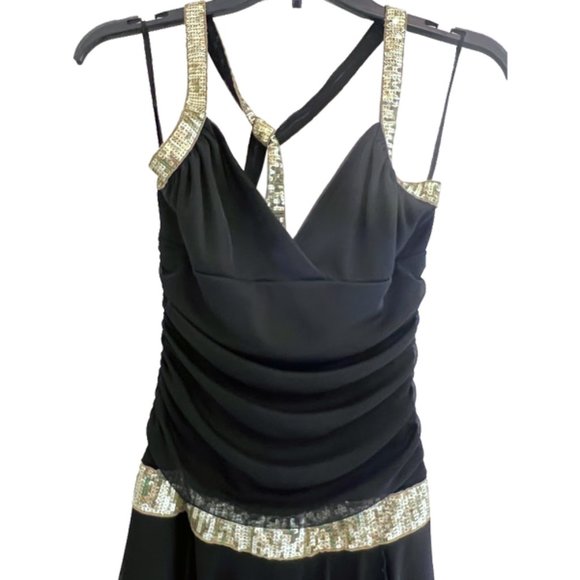 Ruby Rox Sleeveless Dress Black Size M Mini Short Sequin Party Cocktail - Picture 2 of 5